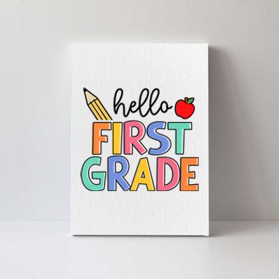 Hello First Grade Team 1st Grade Back To School Teacher Canvas