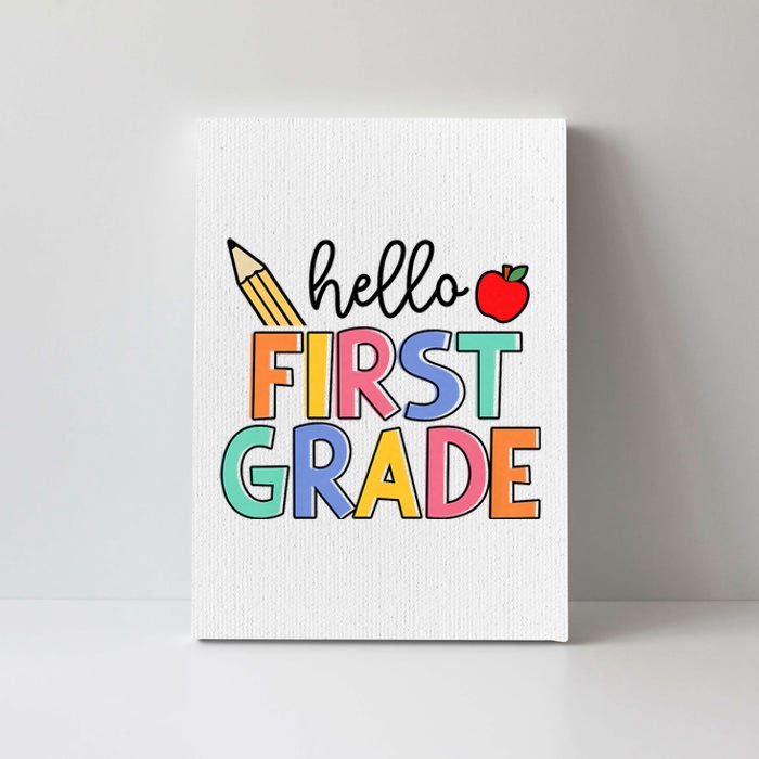 Hello First Grade Team 1st Grade Back To School Teacher Canvas