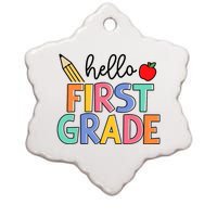 Hello First Grade Team 1st Grade Back To School Teacher Ceramic Star Ornament