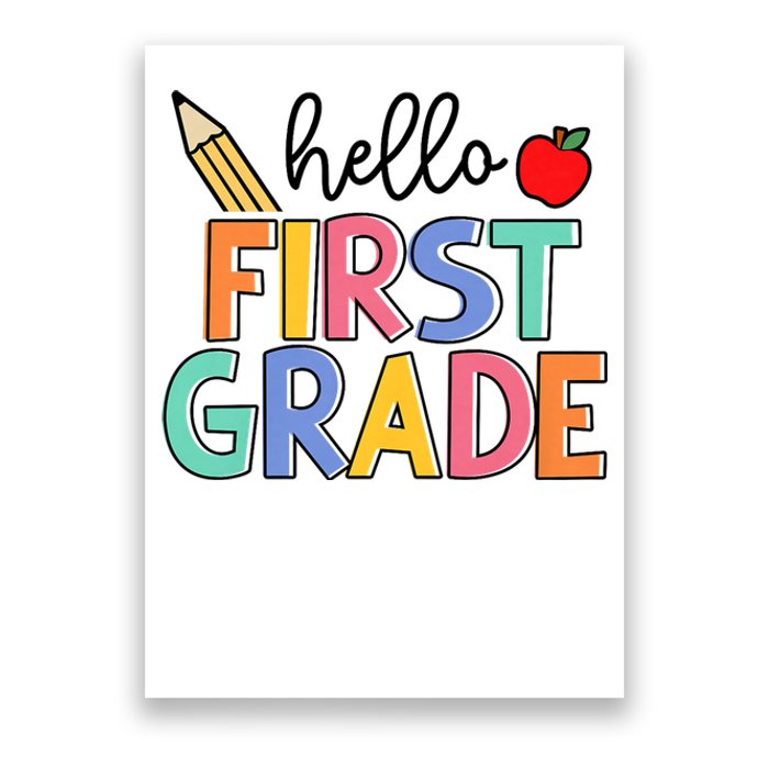 Hello First Grade Team 1st Grade Back To School Teacher Poster