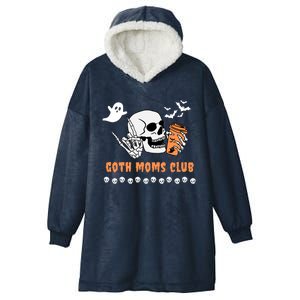 Halloween Funny Goth Moms Club Spooky Gothic Mom Mama Gift Hooded Wearable Blanket