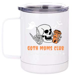 Halloween Funny Goth Moms Club Spooky Gothic Mom Mama Gift 12 oz Stainless Steel Tumbler Cup