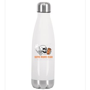 Halloween Funny Goth Moms Club Spooky Gothic Mom Mama Gift Stainless Steel Insulated Water Bottle