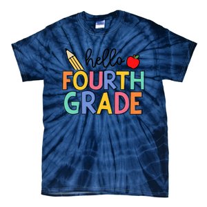 Hello Fourth Grade Team 4th Grade Back To School Teacher Tie-Dye T-Shirt