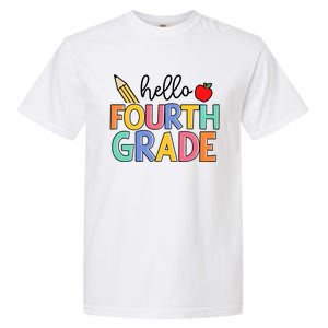 Hello Fourth Grade Team 4th Grade Back To School Teacher Garment-Dyed Heavyweight T-Shirt