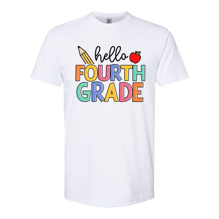 Hello Fourth Grade Team 4th Grade Back To School Teacher Softstyle CVC T-Shirt