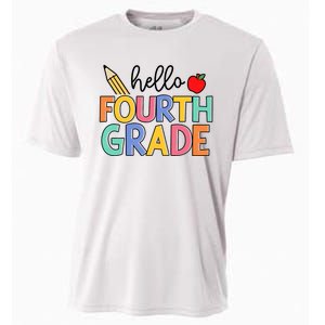 Hello Fourth Grade Team 4th Grade Back To School Teacher Cooling Performance Crew T-Shirt