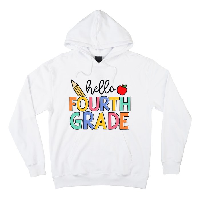 Hello Fourth Grade Team 4th Grade Back To School Teacher Hoodie