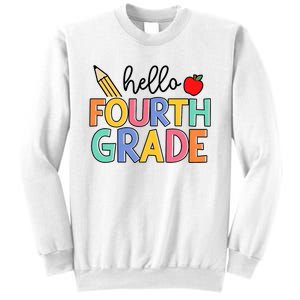 Hello Fourth Grade Team 4th Grade Back To School Teacher Sweatshirt