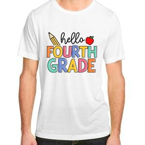 Hello Fourth Grade Team 4th Grade Back To School Teacher Adult ChromaSoft Performance T-Shirt