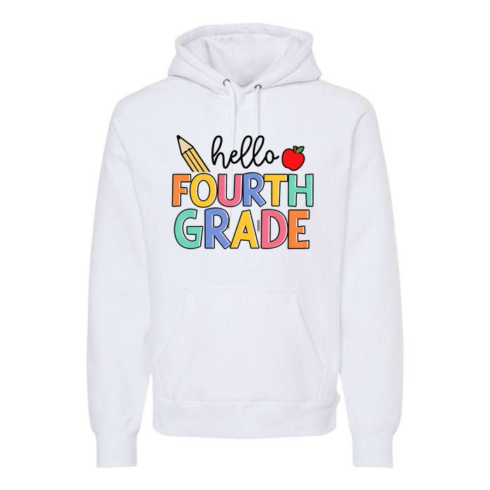 Hello Fourth Grade Team 4th Grade Back To School Teacher Premium Hoodie