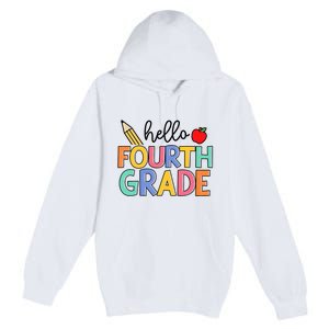 Hello Fourth Grade Team 4th Grade Back To School Teacher Premium Pullover Hoodie