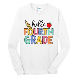 Hello Fourth Grade Team 4th Grade Back To School Teacher Tall Long Sleeve T-Shirt