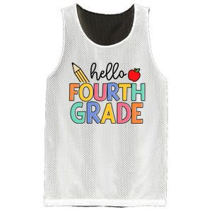 Hello Fourth Grade Team 4th Grade Back To School Teacher Mesh Reversible Basketball Jersey Tank