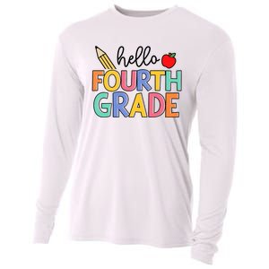 Hello Fourth Grade Team 4th Grade Back To School Teacher Cooling Performance Long Sleeve Crew