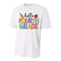 Hello Fourth Grade Team 4th Grade Back To School Teacher Performance Sprint T-Shirt