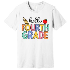 Hello Fourth Grade Team 4th Grade Back To School Teacher Premium T-Shirt