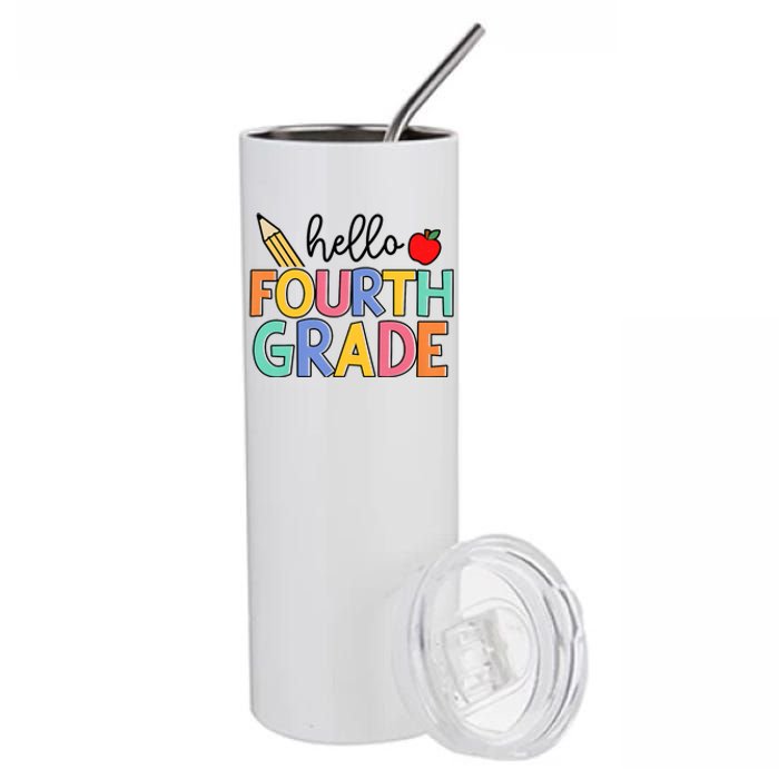 Hello Fourth Grade Team 4th Grade Back To School Teacher Stainless Steel Tumbler