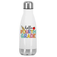 Hello Fourth Grade Team 4th Grade Back To School Teacher Stainless Steel Insulated Water Bottle