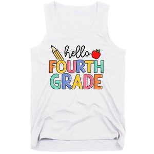 Hello Fourth Grade Team 4th Grade Back To School Teacher Tank Top