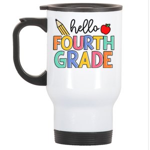 Hello Fourth Grade Team 4th Grade Back To School Teacher Stainless Steel Travel Mug