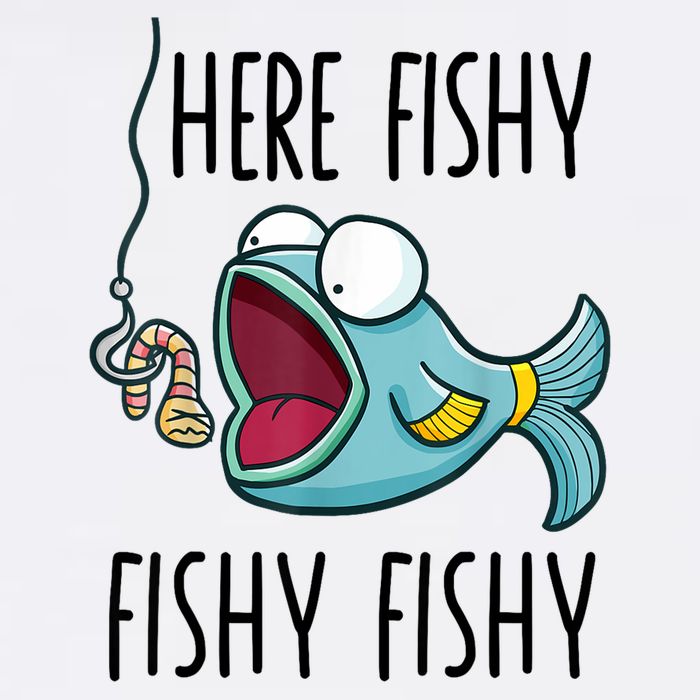 Here Fishy Girl Cute Fish Funny Fishing Gift Tall T-Shirt