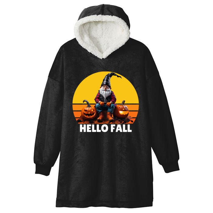 Hello Fall Genome Hooded Wearable Blanket