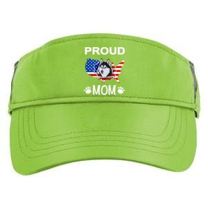 Husky Funny Gift Husky Dog Husky Proud Patriot Mom Gift Adult Drive Performance Visor