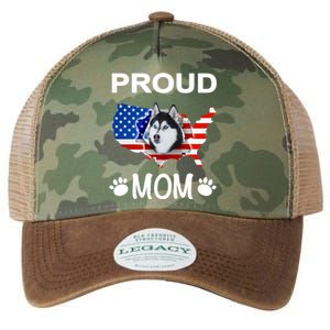 Husky Funny Gift Husky Dog Husky Proud Patriot Mom Gift Legacy Tie Dye Trucker Hat