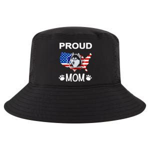 Husky Funny Gift Husky Dog Husky Proud Patriot Mom Gift Cool Comfort Performance Bucket Hat