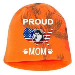 Husky Funny Gift Husky Dog Husky Proud Patriot Mom Gift Kati - Camo Knit Beanie