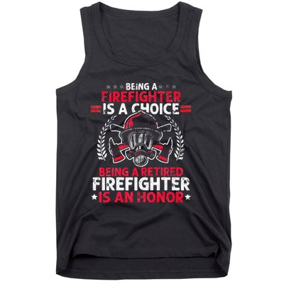 Heroic Fireman Gift Idea Retired Firefighter Tank Top