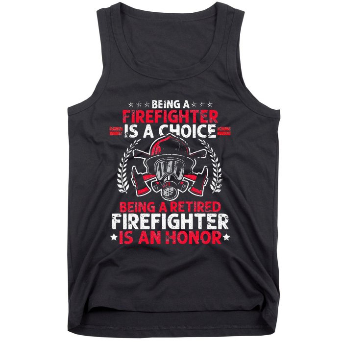 Heroic Fireman Gift Idea Retired Firefighter Tank Top