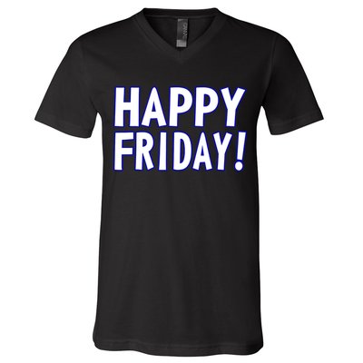 Happy Friday Gif Weekend Celebration Work Office V-Neck T-Shirt