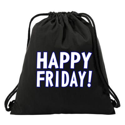 Happy Friday Gif Weekend Celebration Work Office Drawstring Bag