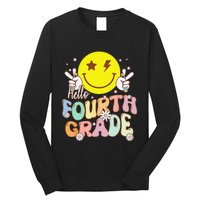 Hello Fourth Grade Funny Smile Face 4th Grade Back To School Long Sleeve Shirt