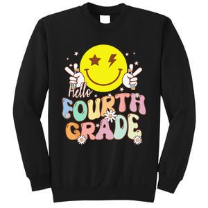 Hello Fourth Grade Funny Smile Face 4th Grade Back To School Sweatshirt