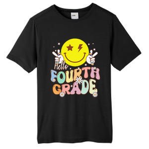 Hello Fourth Grade Funny Smile Face 4th Grade Back To School Tall Fusion ChromaSoft Performance T-Shirt