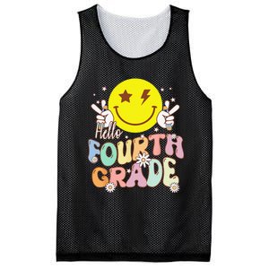 Hello Fourth Grade Funny Smile Face 4th Grade Back To School Mesh Reversible Basketball Jersey Tank