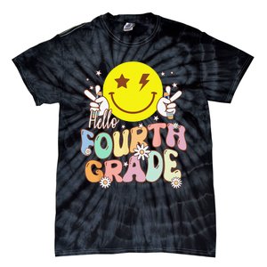 Hello Fourth Grade Funny Smile Face 4th Grade Back To School Tie-Dye T-Shirt