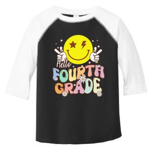 Hello Fourth Grade Funny Smile Face 4th Grade Back To School Toddler Fine Jersey T-Shirt