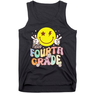 Hello Fourth Grade Funny Smile Face 4th Grade Back To School Tank Top