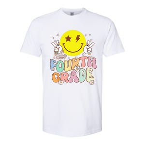 Hello Fourth Grade Funny Smile Face 4th Grade Back To School Softstyle CVC T-Shirt