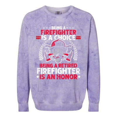 Heroic Fire Gift Idea Retired Firefighter Great Gift Colorblast Crewneck Sweatshirt