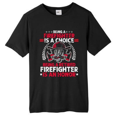 Heroic Fire Gift Idea Retired Firefighter Great Gift Tall Fusion ChromaSoft Performance T-Shirt