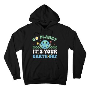 Hippie Face Go Planet Its Your Earth Day Peace Groovy Hoodie