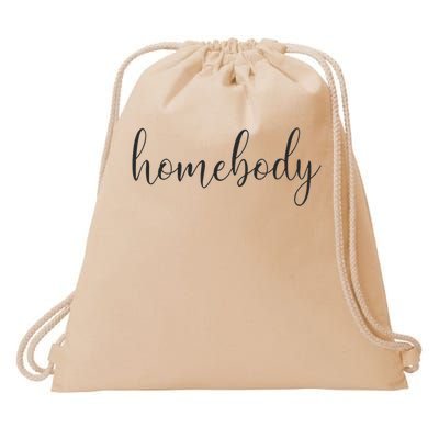 Homebody Funny Gift Idea Social Drawstring Bag
