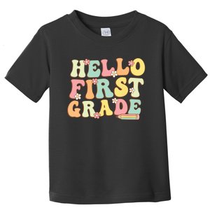 Hello First Grade Team 1st Grade Teacher Girl Back To School. Toddler T-Shirt