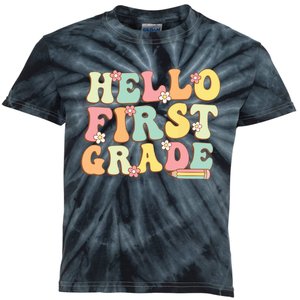 Hello First Grade Team 1st Grade Teacher Girl Back To School. Kids Tie-Dye T-Shirt