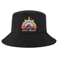 Hello First Grade Rainbow Back To School Cool Comfort Performance Bucket Hat